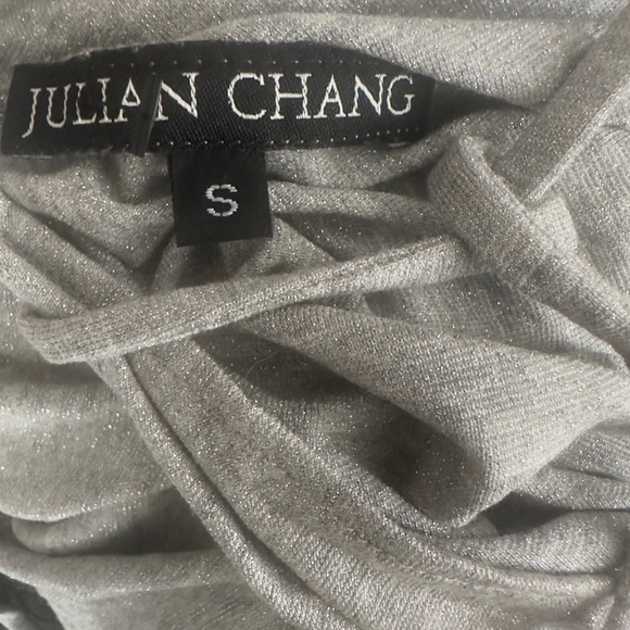 Gray Drawstring Poncho Top V Neck Dolman Sleeve‎ Casual Comfy Blouse - Picture 4 of 4